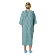 thumbnail image 2 of Angle Back Hospital Gown Diamond Green and Blue Print - Pack of 12, 2 of 2