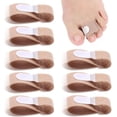 thumbnail image 1 of Toe Tapes Toe Separator for Overlapping Toe, Hammer Toe Straightener Fabric Toe Splint Broken Toe Wraps, Toe Cushioned Bandages for Correcting Hammer Toes, Broken Toes, Crooked Toes (8, M), 1 of 5