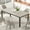 grey-70.8in, variant on Studyset 79 Inch Industrial Dining Table, Large Rectangle Kitchen Table with Metal Legs, Round Corners, Wooden Conference Tables Writing Desk for Dining Room, Living Room, Retro Brown