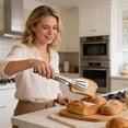 thumbnail image 6 of SLYNSHome Kitchen Cooking Food Tongs Silver Stainless Steel Buffet Tongs Perfect for Food,Salad and BBQ, 6 of 7
