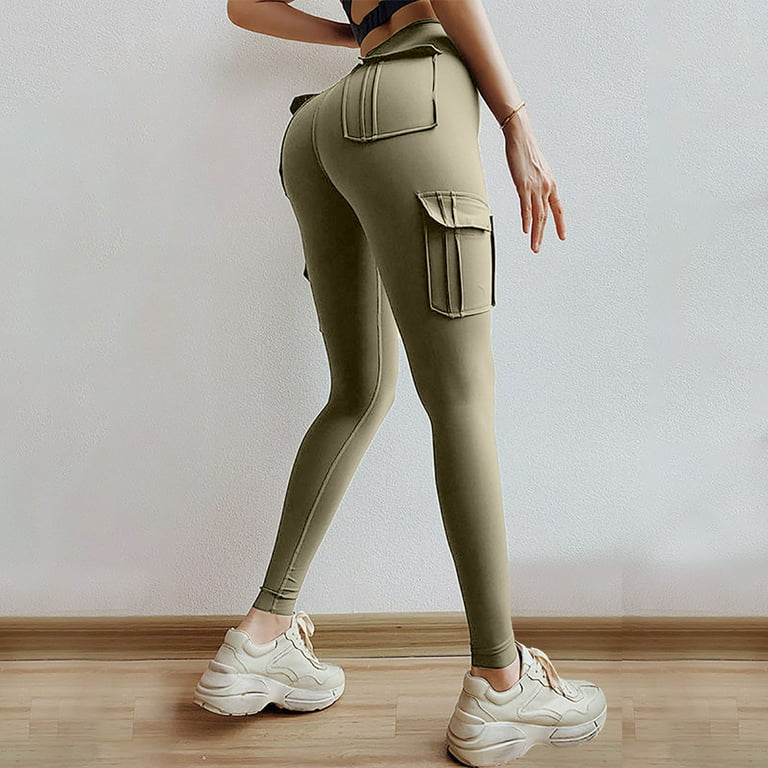 Wozhidaoke Pants For Women Running Leggings Workout Sports Pants Women'S  Fitness Riding Pants Yoga Yoga Pants Green L