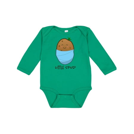

Inktastic Little Spud blue Gift Baby Boy or Baby Girl Long Sleeve Bodysuit