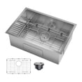 thumbnail image 2 of EDTara Undermount Kitchen Sink Features Premium Stainless Steel, Workstation Accessories Like Bottom Grid, Cutting Board, Strainer, and Drying Rack Included, 2 of 7