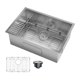 thumbnail image 1 of Yeshouse Fregadero de cocina de acero inoxidable bajo encimera, juego de fregadero con rejilla inferior, tabla de cortar, colador y escurridor, 1 of 7