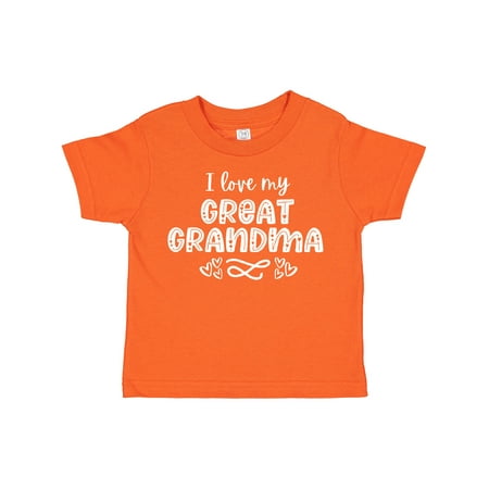 

Inktastic I Love My Great Grandma with Hearts Gift Toddler Boy or Toddler Girl T-Shirt