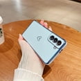 thumbnail image 2 of Compatible with Samsung Galaxy S21 5G Case for Women Girls, Cute Love Heart Pattern Electroplated Design Soft Slim TPU Protective Bumper Cover for Samsung Galaxy S21 6.2＂-Blue, 2 of 10