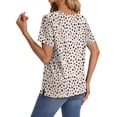 thumbnail image 4 of Fantaslook V Neck T Shirts for Women Floral Summer Tops Short Sleeve Shirts Casual Tunic Tops, 4 of 9