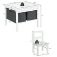 thumbnail image 2 of Gymax 2-in-1 Kids Activity Table & 2 Chairs Set w/Storage Building Block Table White, 2 of 9