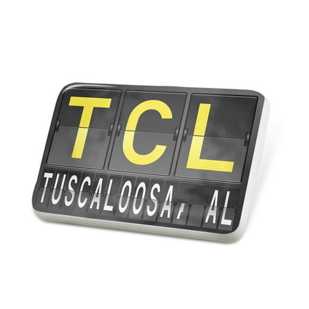 Porcelein Pin TCL Airport Code for Tuscaloosa, AL Lapel Badge –