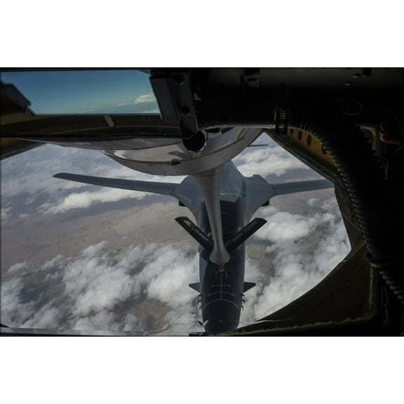 24"x36" Gallery Poster, 34th EBS B 1B refuels over Syria 150210 F MG591 165