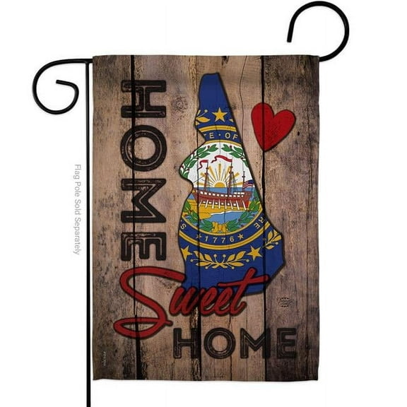 Ornament Collection G191152-BO 13 x 18.5 in. State New Hampshire Home Sweet American State Vertical Garden Flag with Double-Sided House Decoration Banner Yard Gift