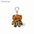 thumbnail image 2 of Keychain Crochet Animals Keychain,Funny Ugly Monster,Collectible（Keychain - Underwear - Worried Star Monster (Leopard print), 2 of 3