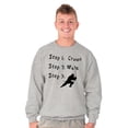 thumbnail image 3 of Crawl Walk Ninja Stealth Karate Men's Crewneck Sweatshirt Brisco Brands L, 3 of 6