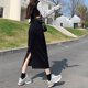 thumbnail image 2 of Falda dividida para mujer, ropa de verano para mujer, Falda vaquera envuelta en la cadera, cintura alta, media y larga, palabra A, primavera y otoño, 2022, 2 of 5