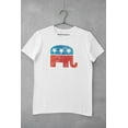 thumbnail image 5 of Old Glory Mens Distressed Republican Elephant Logo Short Sleeve Graphic T Shirt, 5 of 6