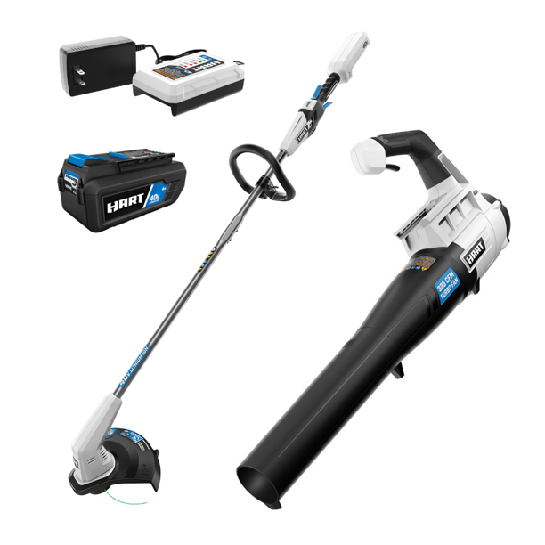 HART 40Volt 12" String Trimmer and 40Volt Turbo Fan Blower (2Tool
