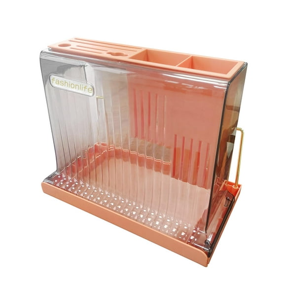 Multifunctional Kitchen Cutlery Counter Stand for Housewarming Drawer Pantry Orange