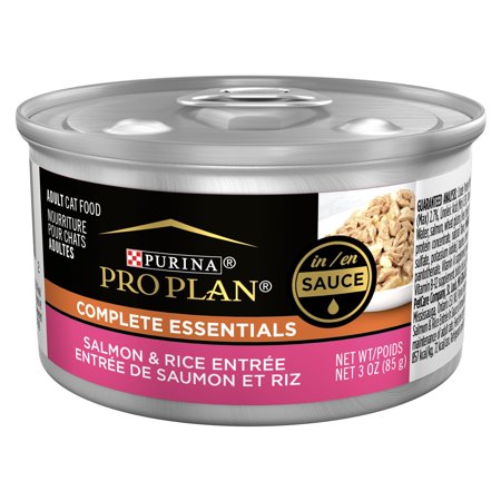 UPC: 0038100027542 | Purina Pro Plan Complete Essentials Wet Cat Food Salmon Rice 3 oz Cans (24 Pack)