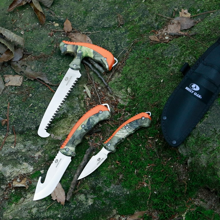 Mossy Oak 3 Pieces Hunting Knives Combo Set,4 inch 3CR Mossy Oak 3 Pieces Hunting Knives Combo Set,4 inch 3CR