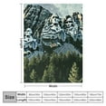 thumbnail image 4 of Shiartex Mount Rushmore Throw Blanket, South Dakota USA Famous Mount Rushmore, Flannel Accent Piece Soft Couch Cover for Adults, Maroon Petrol  60x80in, 4 of 6
