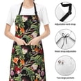 thumbnail image 6 of Uemuo Watercolor Tropical Flowers Pattern Waterproof Apron Adjustable Dishwasher Apron- Apron for Women Men Heavy Duty Work Apron for Dishwashing Chemical Lab, 6 of 9