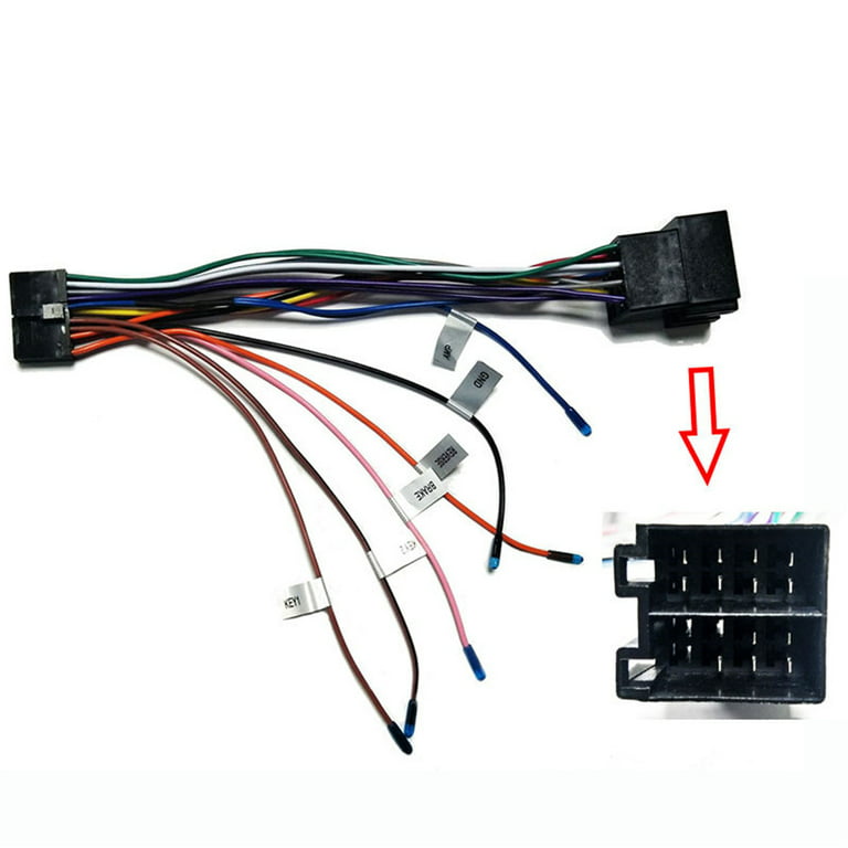  DKMUS Universal ISO Car Radio Wire Cable Wiring Harness Stereo  Adapter Connector Adaptor Plug Power and Loudspeaker Female : Electronics