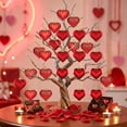 thumbnail image 6 of Mecorevxz 36Pcs 1.8In Valentines Day Heart Ornaments Romantic Heart Hanging Decoration Heart Valentines Day Decorations(Red), 6 of 9