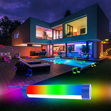 

2023 Summer Clearance! WJSXC USB Rechargeable Portable Lights with 2 Magnets RGB Dimmable Color Changing Color Changing Light Bulbs with Music Bluetooth Emergency Light Tube Music Light Blue