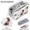 thumbnail image 4 of Toiletries Bag,Dachshund Footprint Bone Mens Womens Toiletry Bag Bathroom Bag,Waterproof Toiletry Travel Bag Dopp Kit Shaving Bag 11x6.3x5.1 Inch, 4 of 5