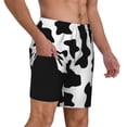 thumbnail image 3 of Balery Milk Cow Mens Swim Trunks Swim Shorts for Men Quick Dry Inseam Beach Shorts with Compression Liner Pocket-Large, 3 of 9