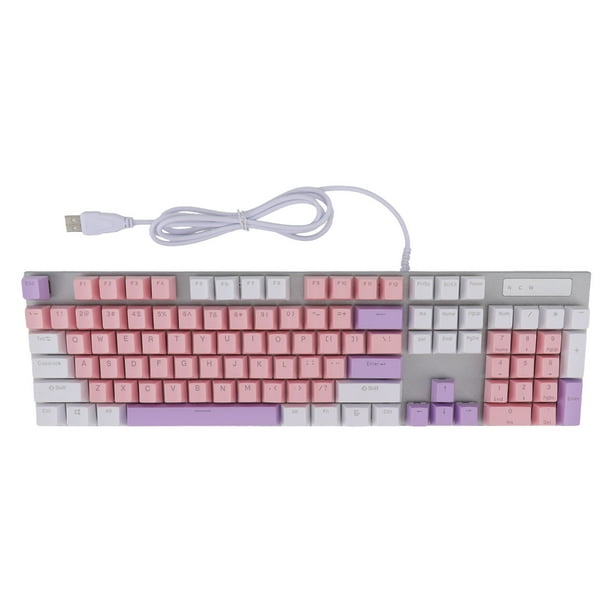 RGB Mechanical Keyboard,Mechanical Keyboard 104 Keys Silent Mechanical