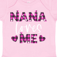 thumbnail image 4 of Inktastic My Nana Loves Me Hearts in Pink Plaid Boys or Girls Baby Bodysuit, 4 of 5