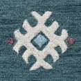 thumbnail image 6 of 5â€™ Round Blue Bordered Motif Area Rug, 6 of 6