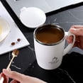 thumbnail image 3 of Youkk Stainless Steel Cup Leak-Proof Lid Portable Size Multiple Color Options Gift Idea Coffee Mug Cups Light Green, 3 of 6