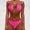 Hot Pink, variant on ACTUNI High-waisted Bottoms/Adjustable Straps/Quick-Drying Fabric Bathing Swimsuit 2-Piece Sets, (Women's)