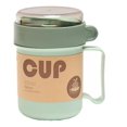 thumbnail image 1 of Lonchera Contenedor Tipo Taza Box 500 Ml Con Cubiertos Verde Genérico Resistente, 1 of 3