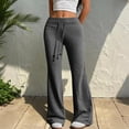 thumbnail image 5 of KPOPLK Women's Low Rise Flare Sweat Pants Drawstring Elastic Waist Bell Bottom Sweatpants with Pockets Casual Lounge Trousers,Size XXL, 5 of 7