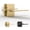 Satin Brass, variant on Mega Handles Apex Dummy Door Handles - 2 Pack Heavy Duty Black Handle for Hallway and Closet Doors - Matte Black