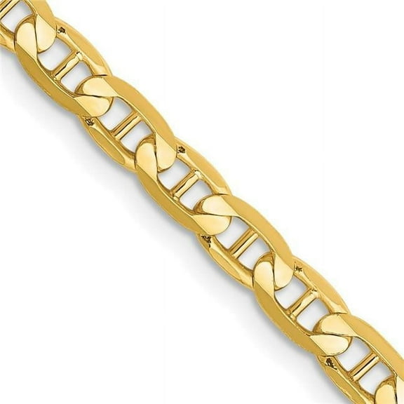 10K Yellow Gold 3.75 mm Concave 20 in. Anchor Chain