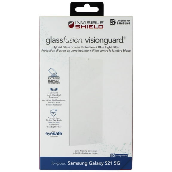 ZAGG GlassFusion VisionGuard  Screen Protector for Galaxy S21 5G - Clear