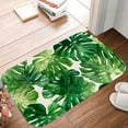 thumbnail image 5 of 1pc Monstera Leaves Absorbent Non-Slip Bathroom Thickened Flannel Rug Decor,Soft,Quick Drying,Suitable For Indoor/outdoor Use,Bathrooms,Bedrooms,Kitchens,Terrace,Laundry Rooms,16"x24", 5 of 9