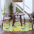 thumbnail image 3 of Lemons Round Area Rug 7Ft Washable Circle Rugs for Dorm Laundry Room, Summer Botanical Black White Plaid Pastoral Non-Slip Carpet Floor Mats Indoor Outdoor Carpet Runner Aesthetic Home Decor, 3 of 8