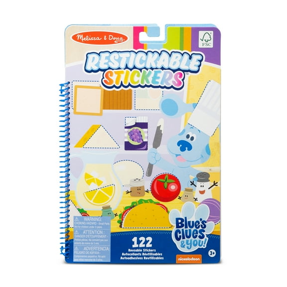 Melissa & Doug Blue’s Clues & You! Restickable Stickers - Shapes & Colors - FSC-Certified Materials