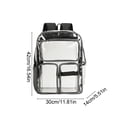 thumbnail image 2 of Heavy Duty Clear Backpack, Large Clear Bookbag Transparent See Through Backpack for School Sport College Black, 2 of 4