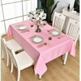 thumbnail image 3 of KAIPHO Pink Rectangle Tablecloth Waterproof Stain Resistant Wrinkle Free Table Cloth 210GSM Polyester Wipeable Table Cover for Party, Banquet - Rectangular/Square, 60 x 102 inch, 3 of 9