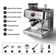 Espresso Machine 20 Bar, Professional Espresso Maker with Milk Frother Steam Wand, Compact Espresso Coffee Machine with 96oz Removable Water Tank for Cappuccino, Latte