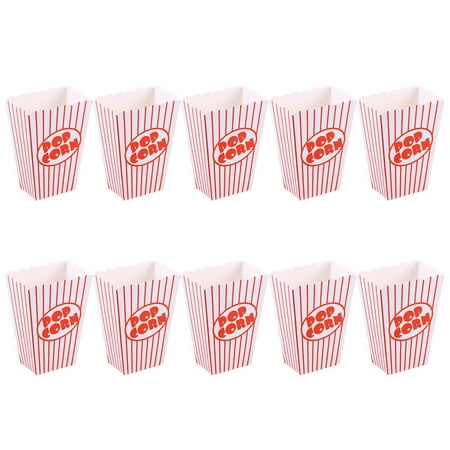 

HOMEMAXS 10pcs Stripes Paper Popcorn Boxes Disposable Containers Tableware Baby Shower Birthday Party Supplies for Home Shop