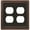 Aged Bronze, variant on Amerelle 94DN Continental Wallplate, 1 Duplex, Cast Metal, Satin Nickel, 1-Pack
