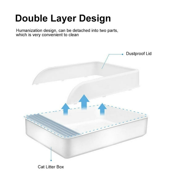 Cat Toilet,Box - Non-sticky Cat Toilet Cat Litter Box Kitty Litter Cat Non-sticky Kitty Litter Toilet With Litter Dsfen Rookin