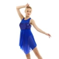 thumbnail image 5 of inhzoy Lyrical Dance Dress Women Sleeveless Dance Costumes for Ballet Gymnastics Blue Medium, 5 of 6